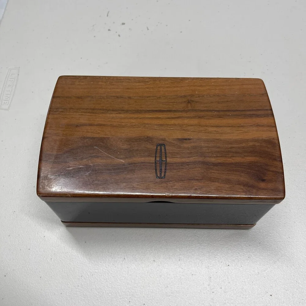 2018 Lincoln Continental Center Console Box Brown Wood Grain Black
